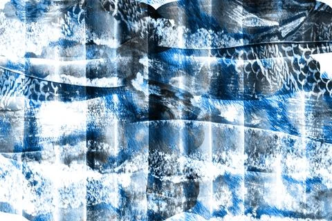 Abstract wavy lines.Grungy spotted pattern.African design. Illustrazione stock