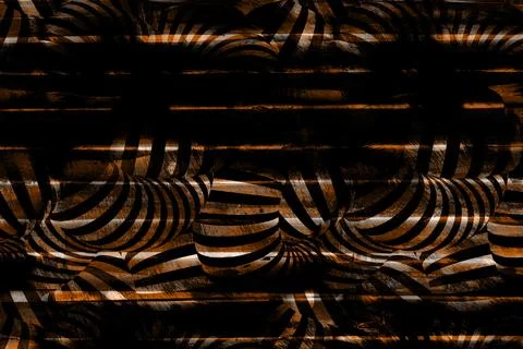 Abstract wavy lines.Grungy spotted pattern.African design. Illustrazione stock