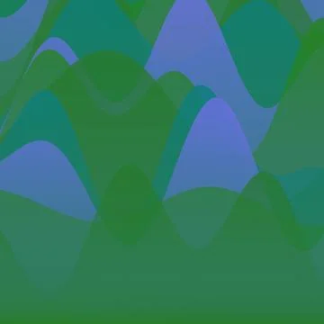 Abstract Wavy Liquid Background with Green and Blue Fluid Curves for Modern.. Stock Illustration