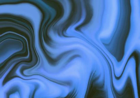 Abstract wavy liquid background layout. Blurred dark blue colours mixing. Stock Illustration