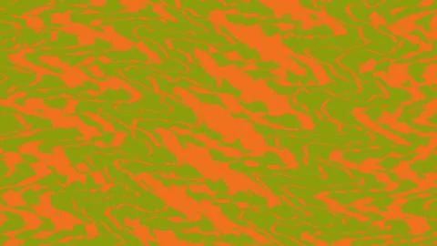 Abstract wavy liquid marble pattern in orange and green Stockillustratie