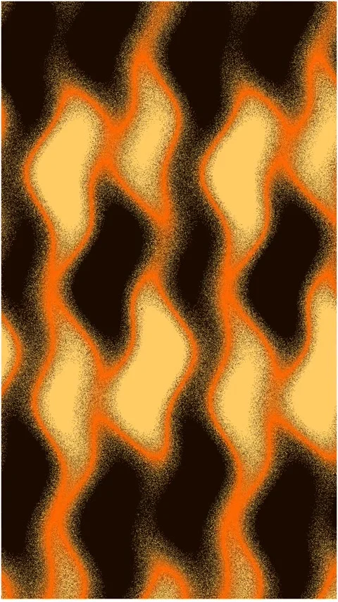 Abstract wavy liquid pattern in orange and black with grainy texture Stock Footage 345630977