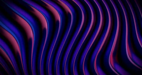 Abstract wavy, metallic stripes moving in warm orange and bluish color Stock Footage 245222953