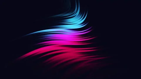 Abstract Wavy Neon Video stock 332205483