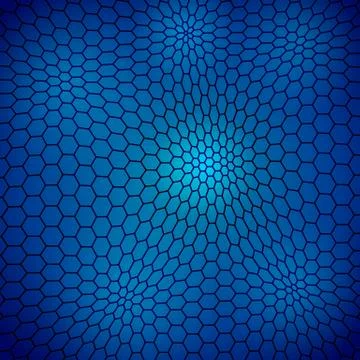Abstract wavy net with hex cells Stock Illustration