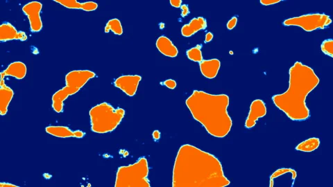 Abstract Wavy Orange Colored Psychedelic Liquid Motion Background Stock Footage 118865078