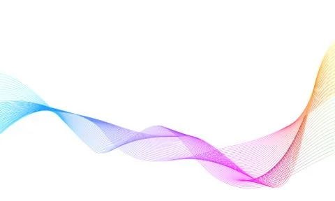 Abstract wavy orange violet gradient line Stock Illustration