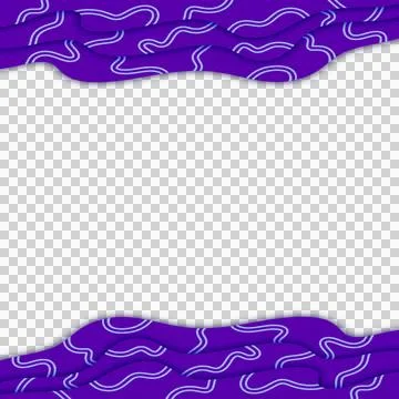 Abstract Wavy Papercut Frame Stock Photos
