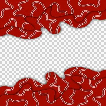 Abstract Wavy Papercut Frame Stock Photos