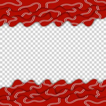 Abstract Wavy Papercut Frame Stock Photos