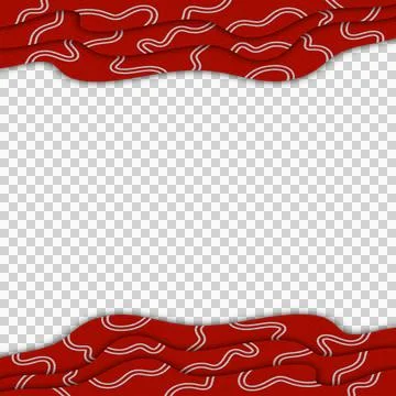 Abstract Wavy Papercut Frame Stock Photos
