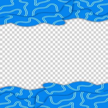 Abstract Wavy Papercut Frame Foto stock
