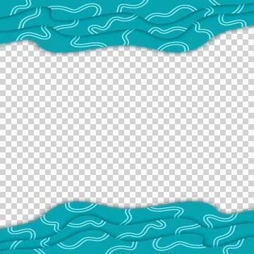 Abstract Wavy Papercut Frame Stock Photos