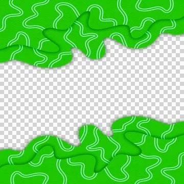 Abstract Wavy Papercut Frame Foto stock