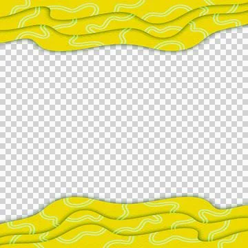Abstract Wavy Papercut Frame Stock Photos