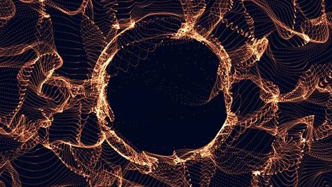 Abstract wavy particle effects motion background Stock Illustration
