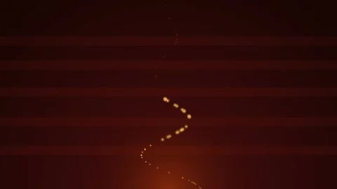 Abstract Wavy Particle Trail Flowing on Dark Red Background Stock Footage 339925038