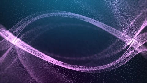 Abstract Wavy Particles in Cosmic Flow with Mesmerizing Purple Hues in a Dy.. Stock Footage 341780425
