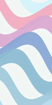 Abstract wavy pastel pattern with flowing stripes in blue, pink, and white,.. Stock Illustration