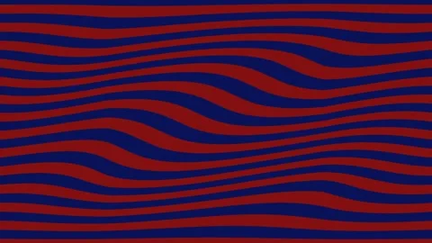 Abstract wavy pattern with alternating crimson and blue horizontal stripes Stock Footage 320357764