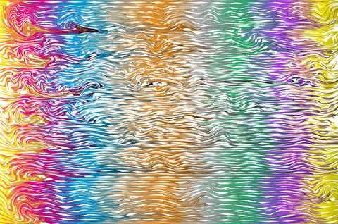 Abstract wavy pattern with bright rainbow gradient 스톡 일러스트