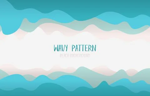 Abstract wavy pattern design minimal gradient template. Stock Illustration