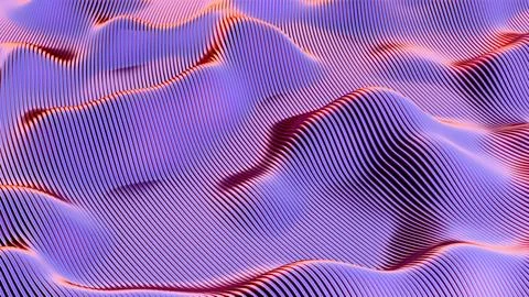 Abstract wavy pattern with flowing lines in blue and red tones.. Stock Illustration