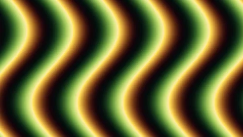 Abstract wavy pattern with green and orange tones on dark Stock Footage 338330298