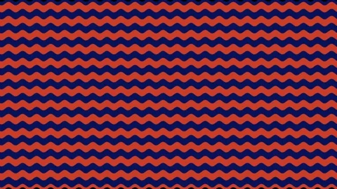 Abstract wavy pattern in navy blue and orange colors forming a seamless design. Stock Footage 319922260