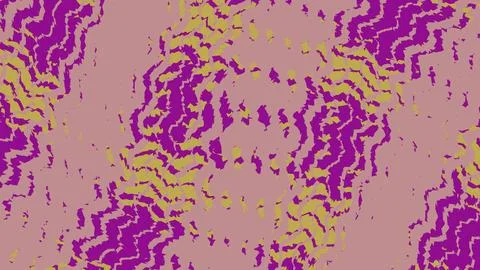 Abstract wavy pattern with purple and yellow lines Stockillustratie