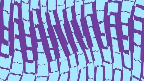 Abstract wavy pattern with purple bars on light blue Stock Illustration