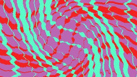 Abstract wavy pattern with red purple and mint green colors イラスト素材