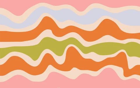 Abstract wavy pattern in shades of pink, blue and green. Smooth lines creat.. Stock Illustration