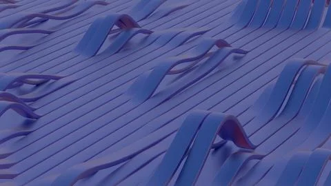 Abstract Wavy Pattern with Smooth Blue Strips on Textured Surface.. 스톡 일러스트