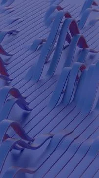 Abstract Wavy Pattern with Smooth Blue Strips on Textured Surface.. Stock Illustration