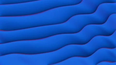 Abstract wavy pattern with smooth blue tones and subtle red accents.. Illustrazione stock