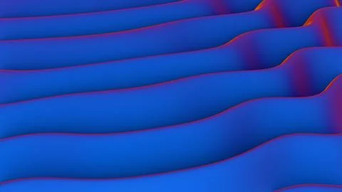 Abstract wavy pattern with smooth blue tones and subtle red accents.. Illustrazione stock