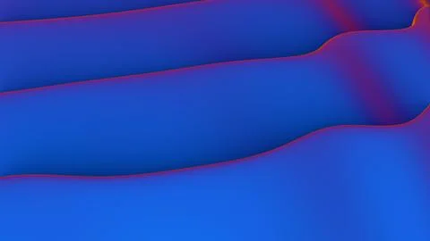 Abstract wavy pattern with smooth blue tones and subtle red accents.. Illustrazione stock