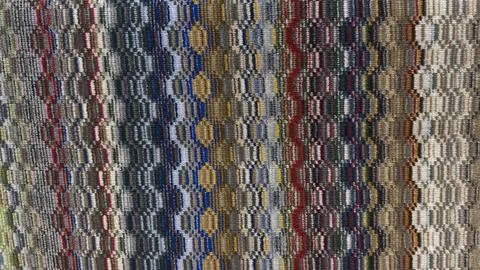 Abstract Wavy Pattern with Vertical Stripes in Various Colors and Textures. Stock Photos