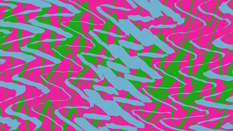 Abstract wavy pattern with vibrant neon pink green and blue Stock Illustration