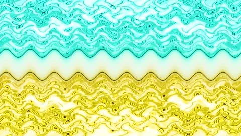 Abstract Wavy Pattern in Yellow and Teal Stock Footage 284401762