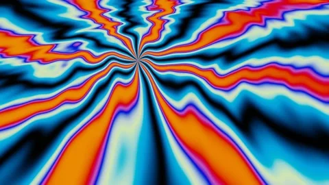 Abstract wavy rays are multicolored, rotate in a circle Video stock 185667437