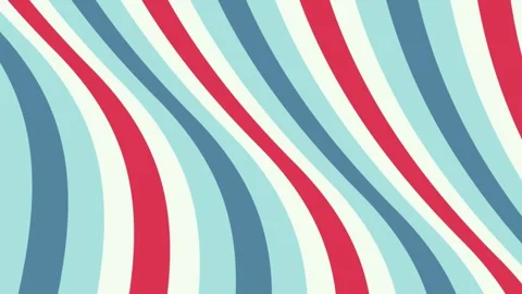 Abstract wavy red and blue stripes motion background Stock Footage 339621444
