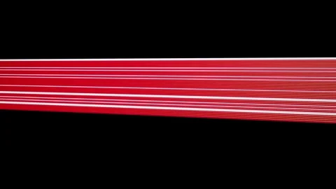 Abstract Wavy Red and White Lines Looping Animation on Black Background Stock Footage 314474990