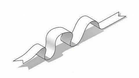 Abstract wavy ribbon design Stock Illustration