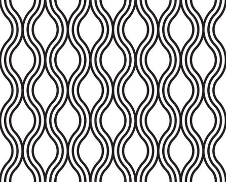 Abstract wavy seamless pattern Stock Illustration