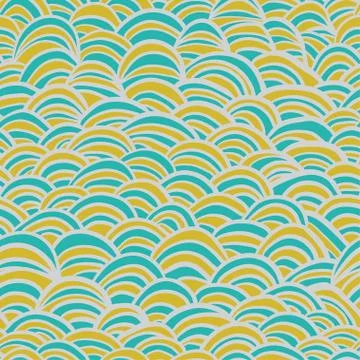 Abstract wavy seamless pattern. Stock Illustration