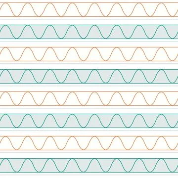 Abstract Wavy Seamless Textile Pattern Stock-Illustration