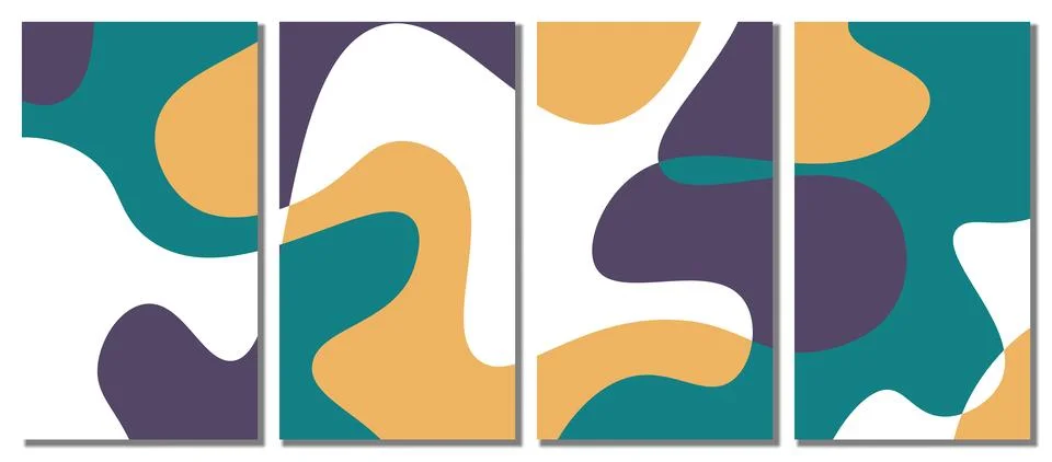 Abstract wavy set background. Abstract background. Stock Illustration