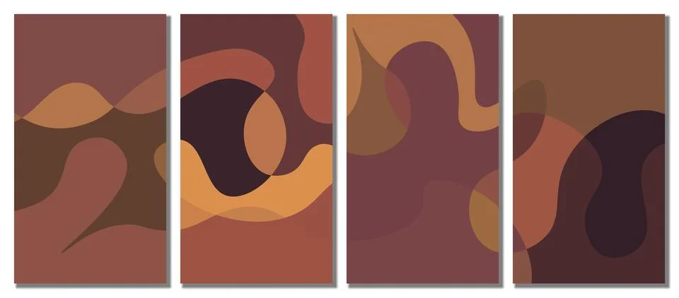 Abstract wavy set background. Stock Illustration